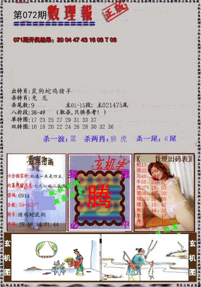 2025072期数理报