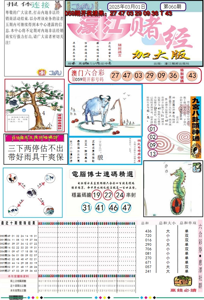 2025060期濠江赌经A加大版