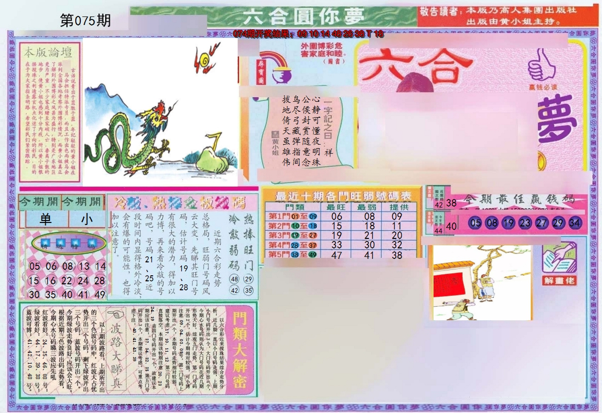2025075期(新版)六合圆你梦A