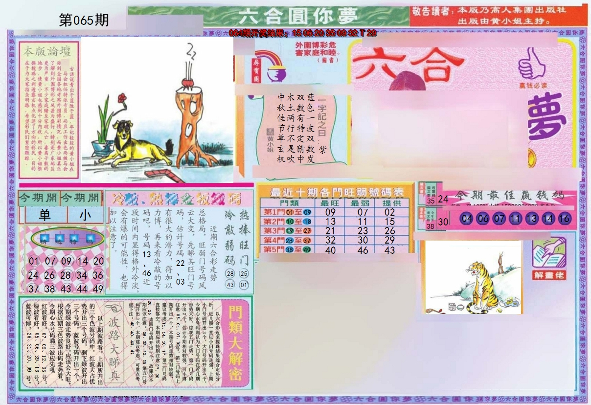2025065期(新版)六合圆你梦A