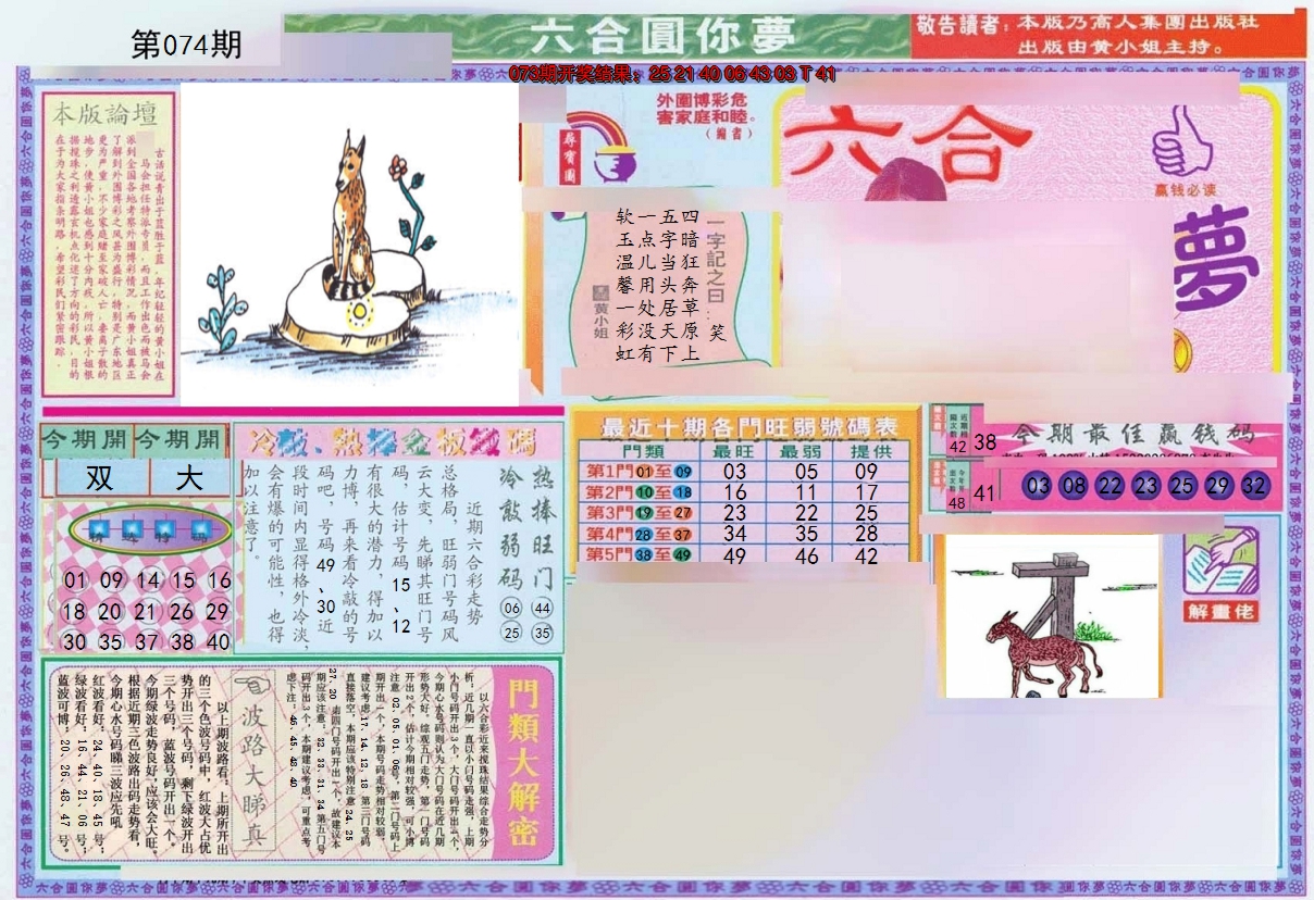 2025074期(新版)六合圆你梦A