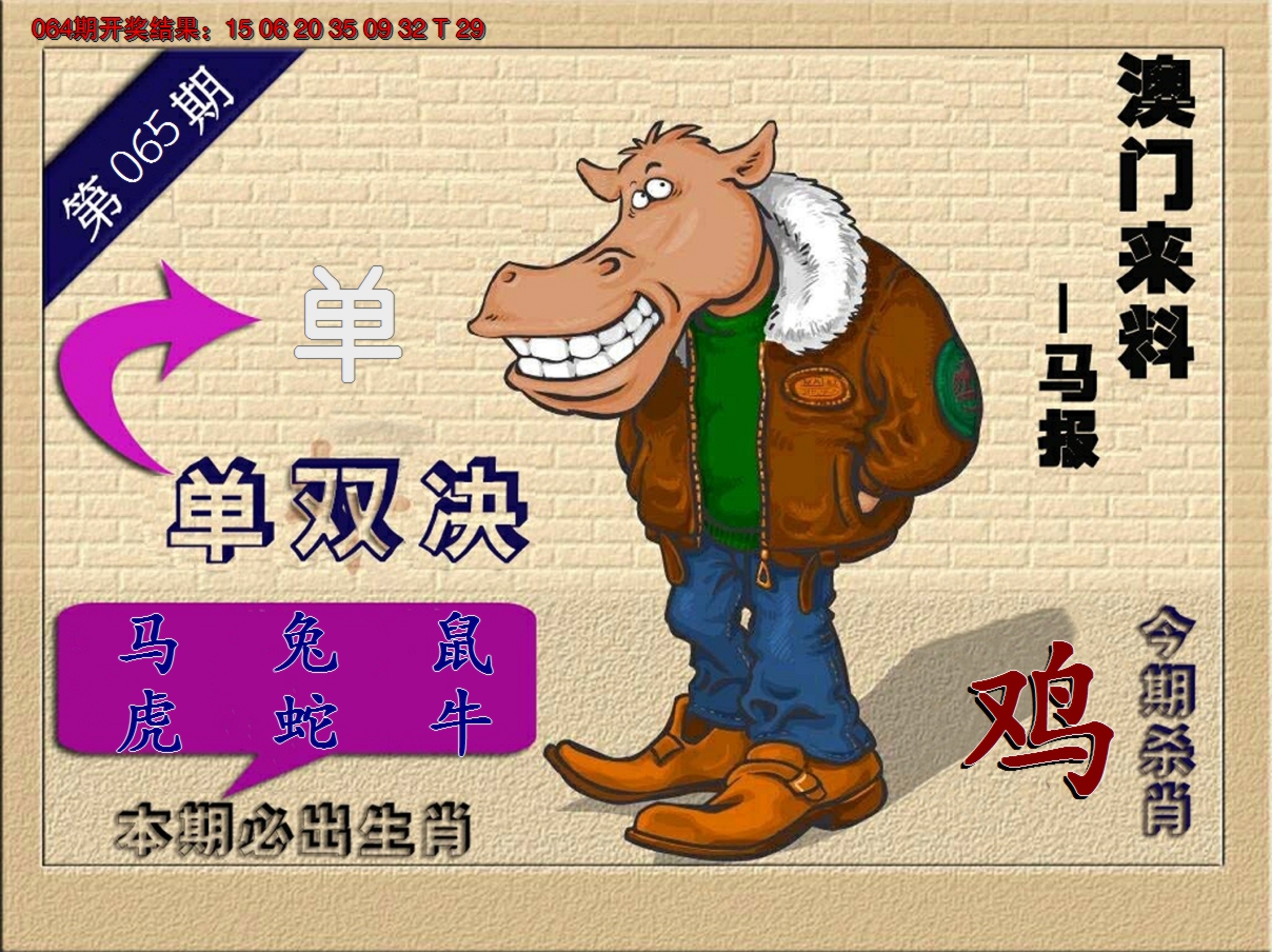 2025065期(来料)马报