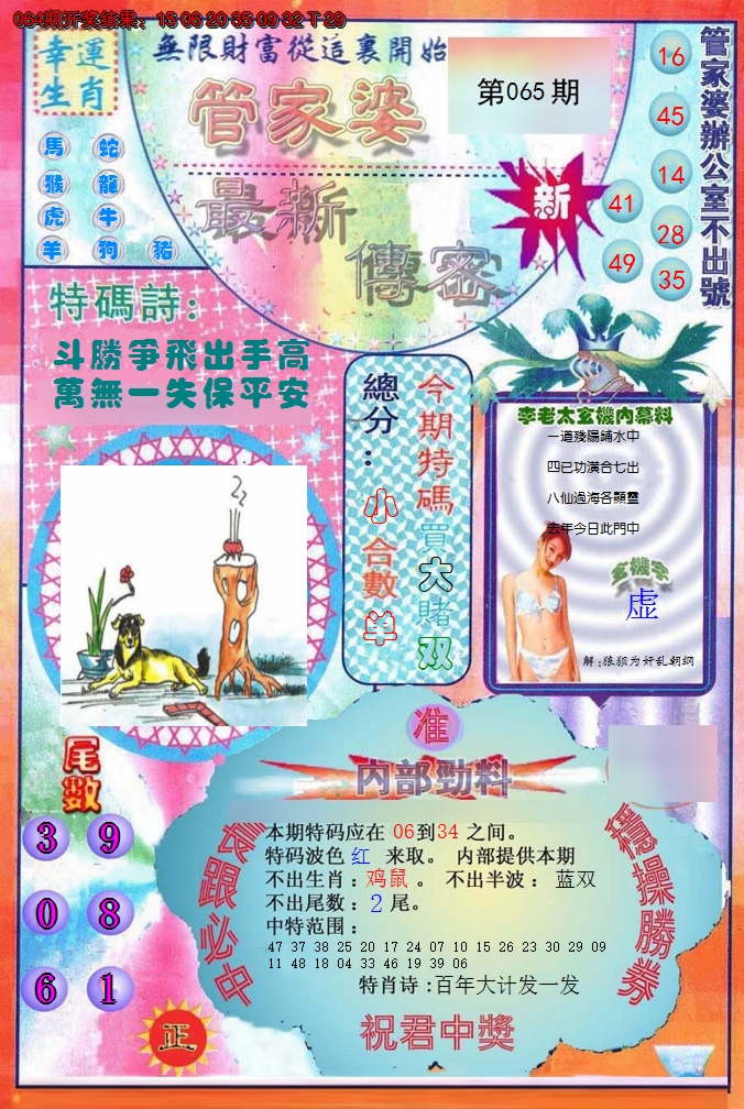 2025065期管家婆新传密