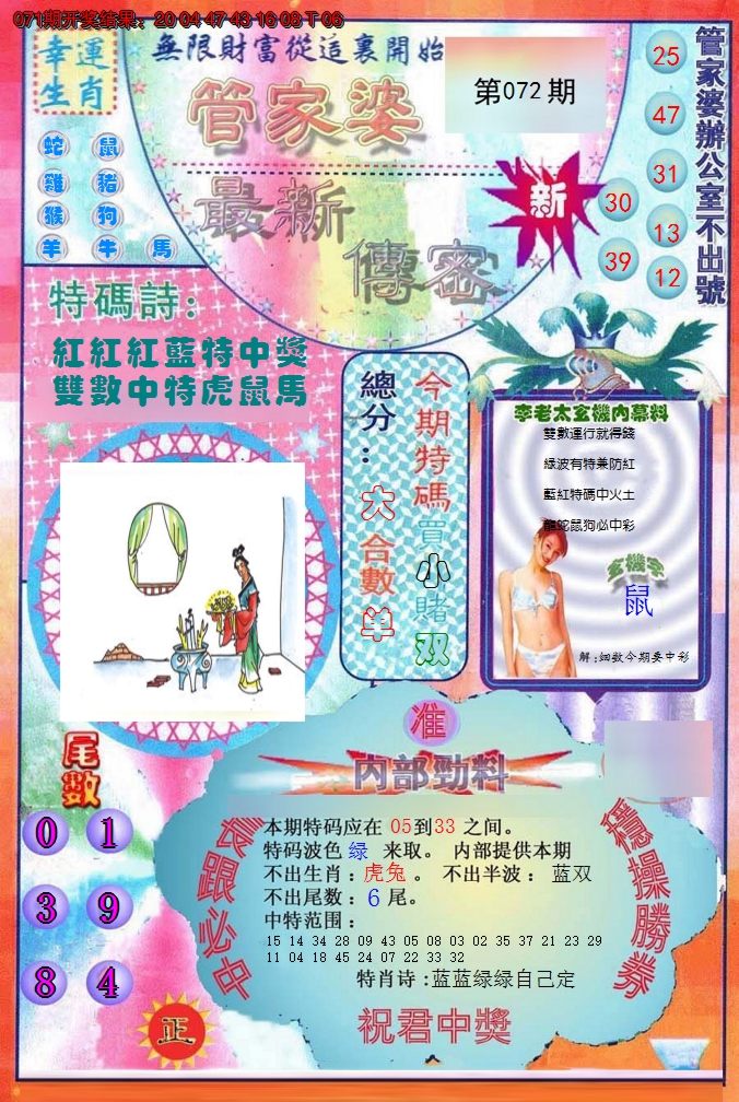 2025072期管家婆新传密