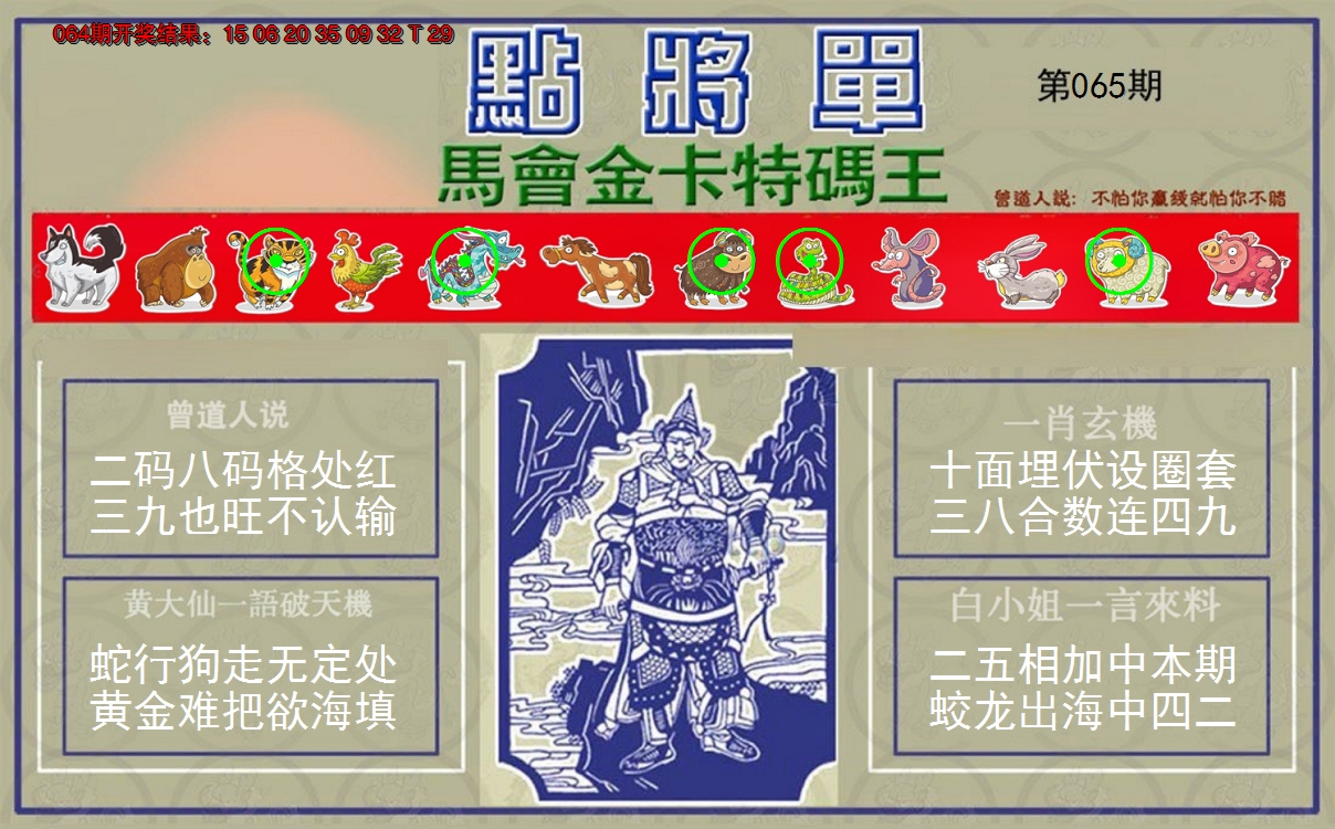 2025065期点将单