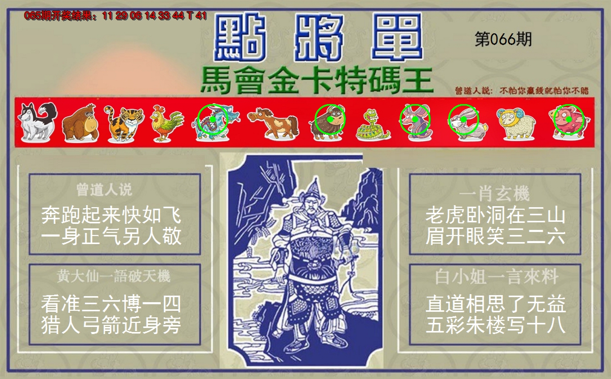 2025066期点将单