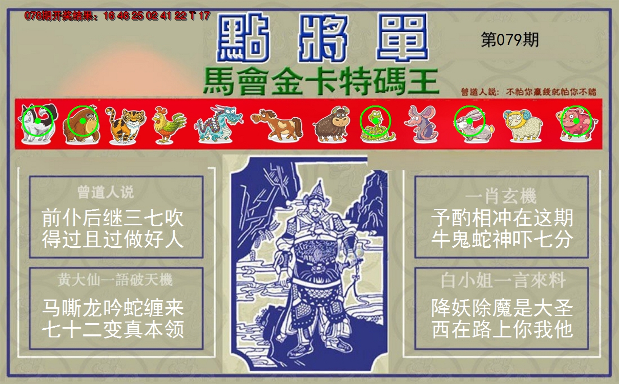 2025079期点将单