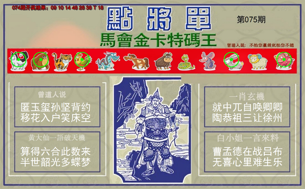 2025075期点将单