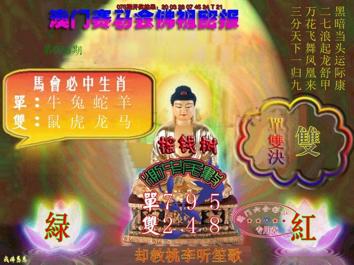 2025076期佛主密报-莲花双宝