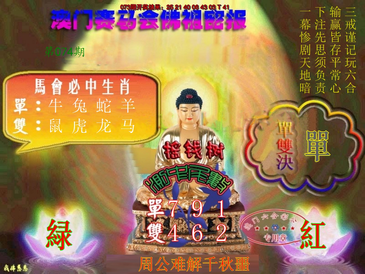 2025074期佛主密报-莲花双宝