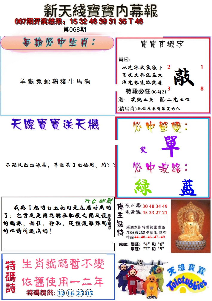 2025068期新天线宝宝(彩)
