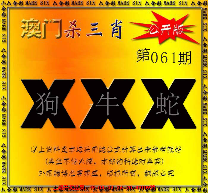 2025061期杀三肖 {公开版}