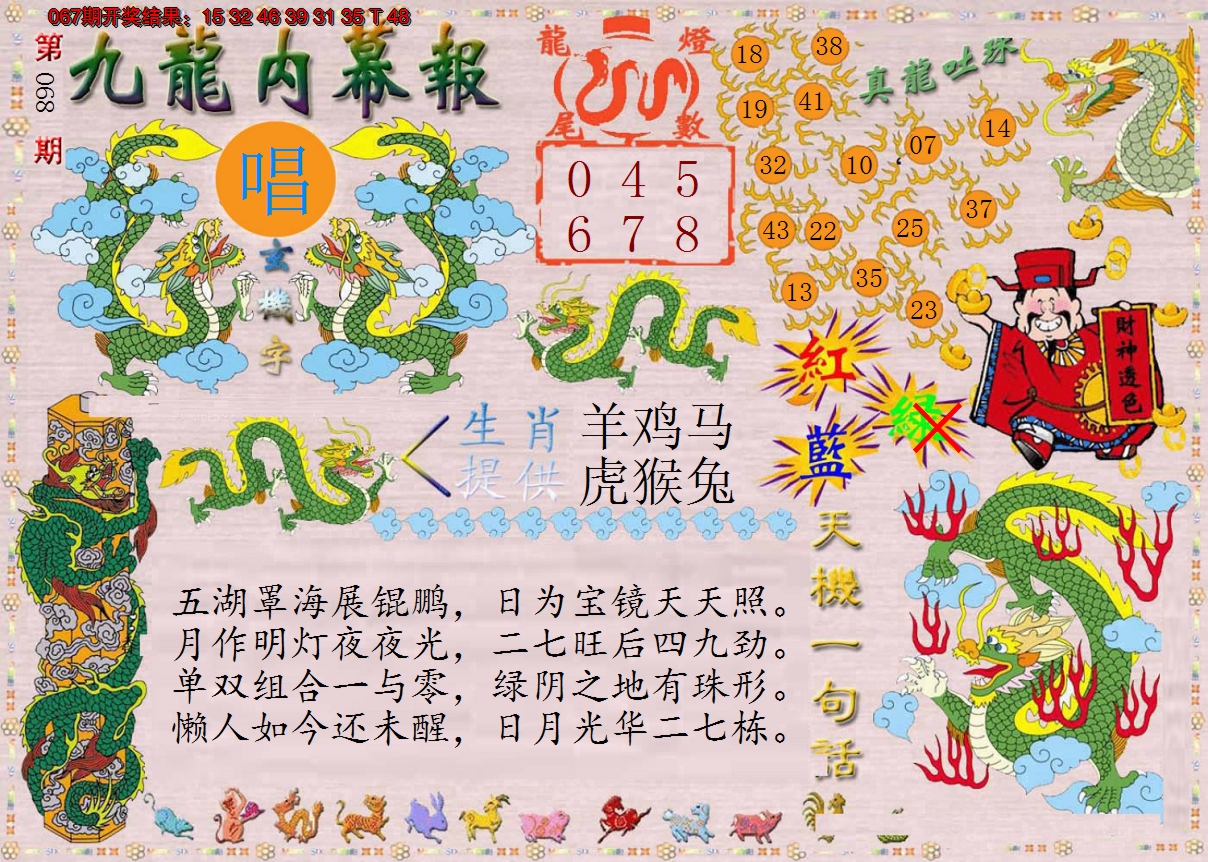 2025068期正版九龙内幕报