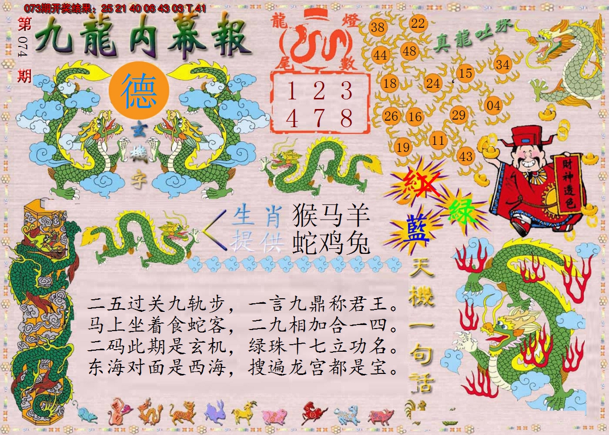 2025074期正版九龙内幕报
