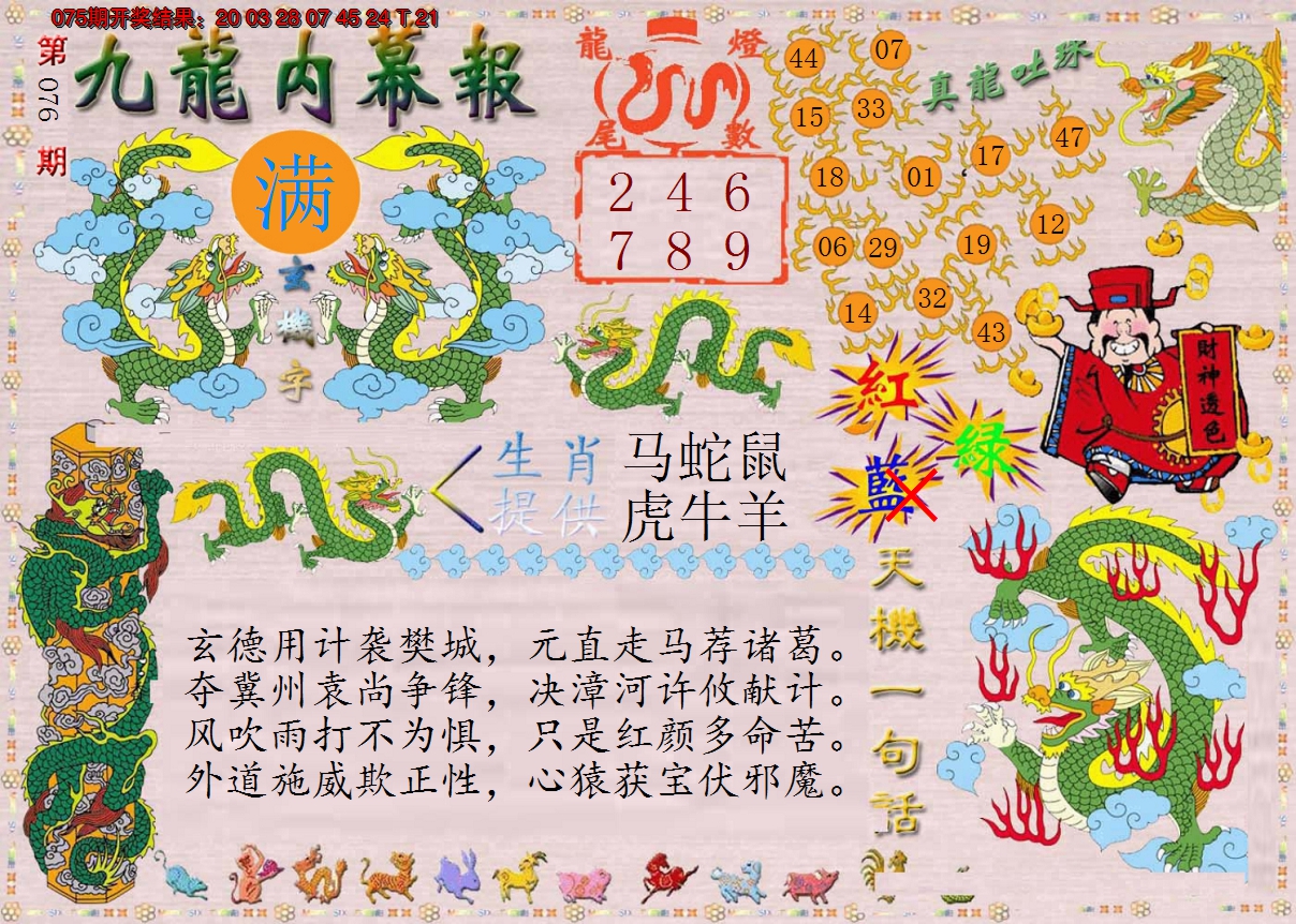 2025076期正版九龙内幕报