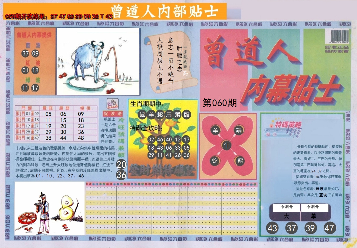 2025060期曾道人内幕贴士A