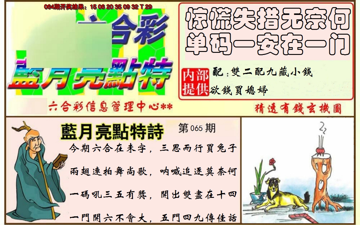 2025065期蓝月亮点特码