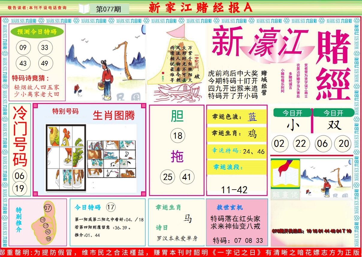 2025077期新濠江赌经A