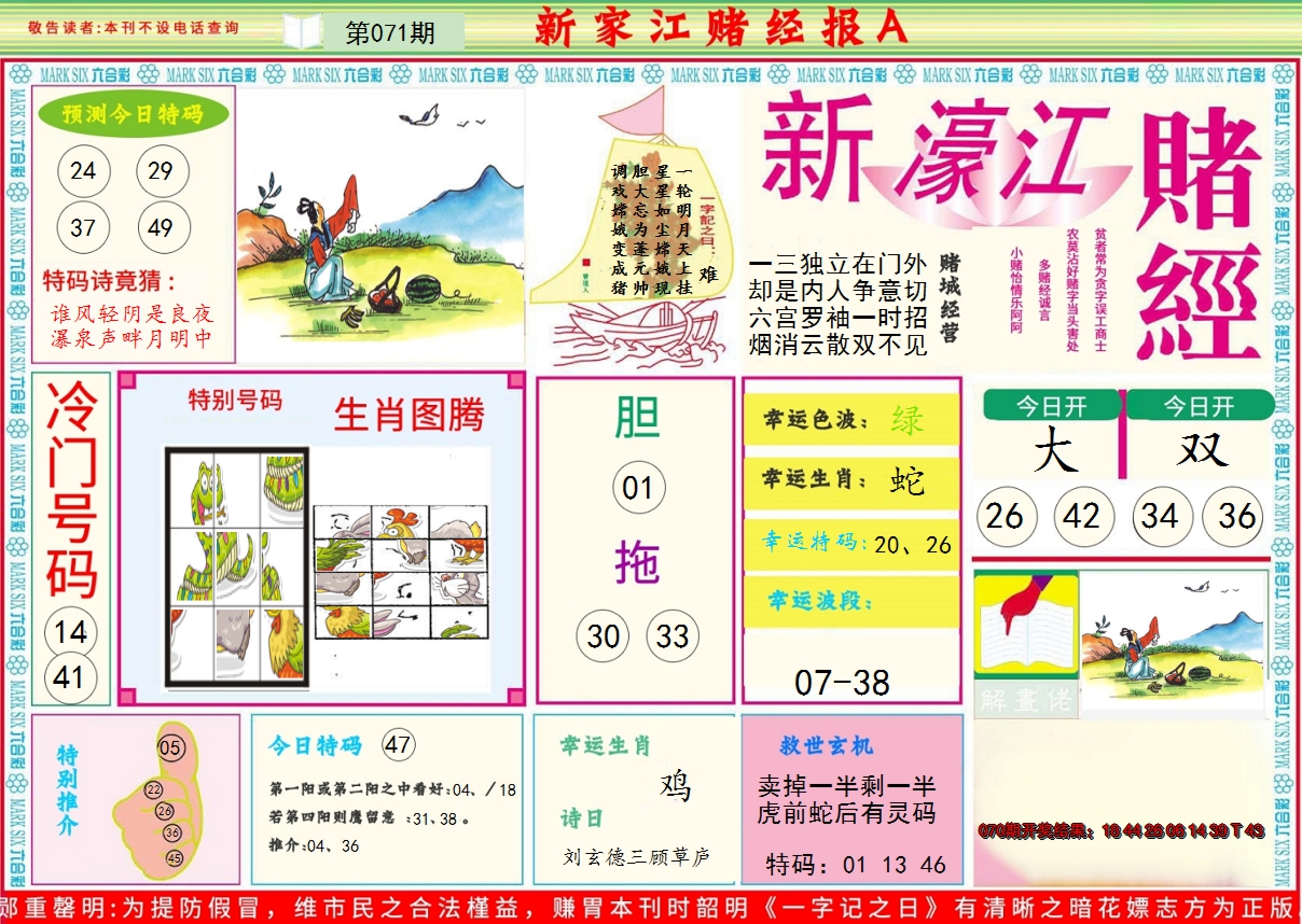 2025071期新濠江赌经A