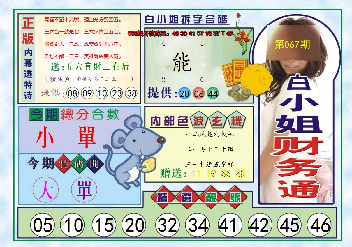 2025067期白小姐财务通