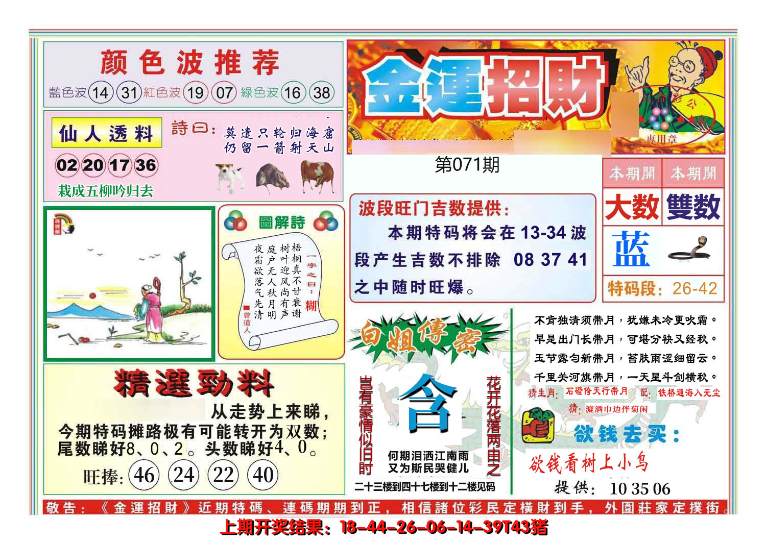 2025071期金运招财