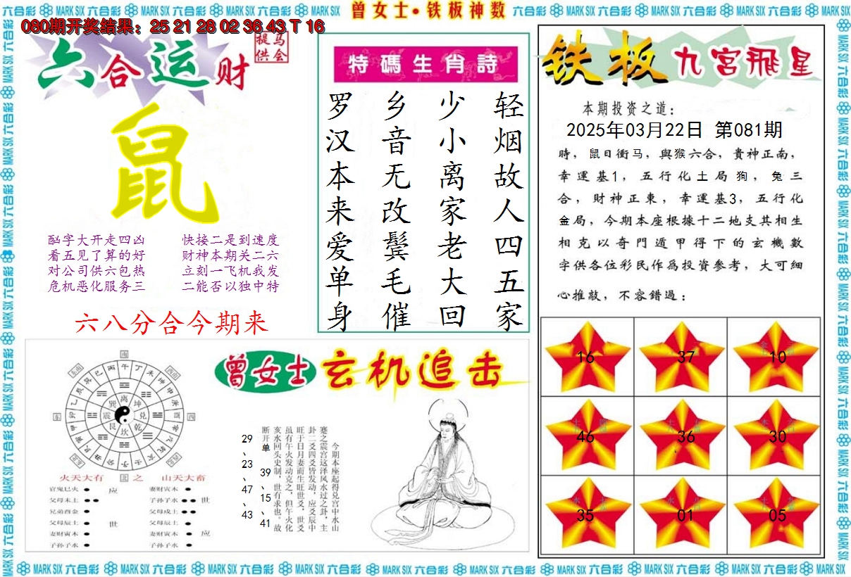 2025081期曾女士铁板神数B