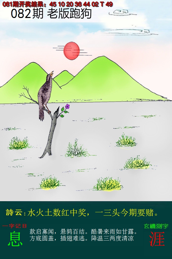 2025082期老版跑狗