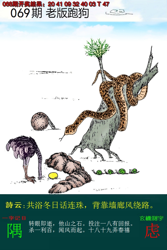 2025069期老版跑狗
