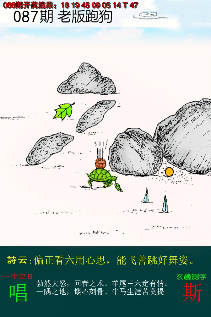 2025087期老版跑狗