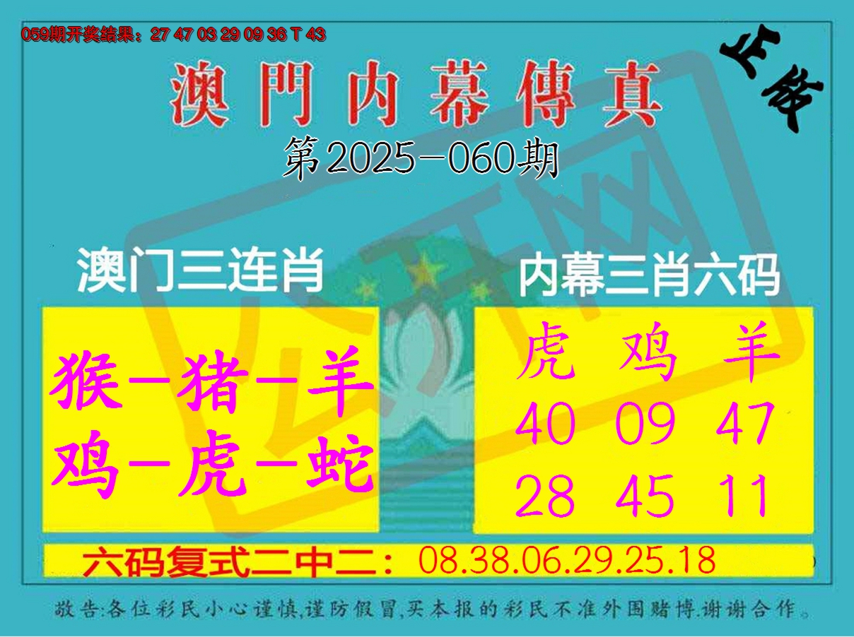 2025060期内幕传真三肖版