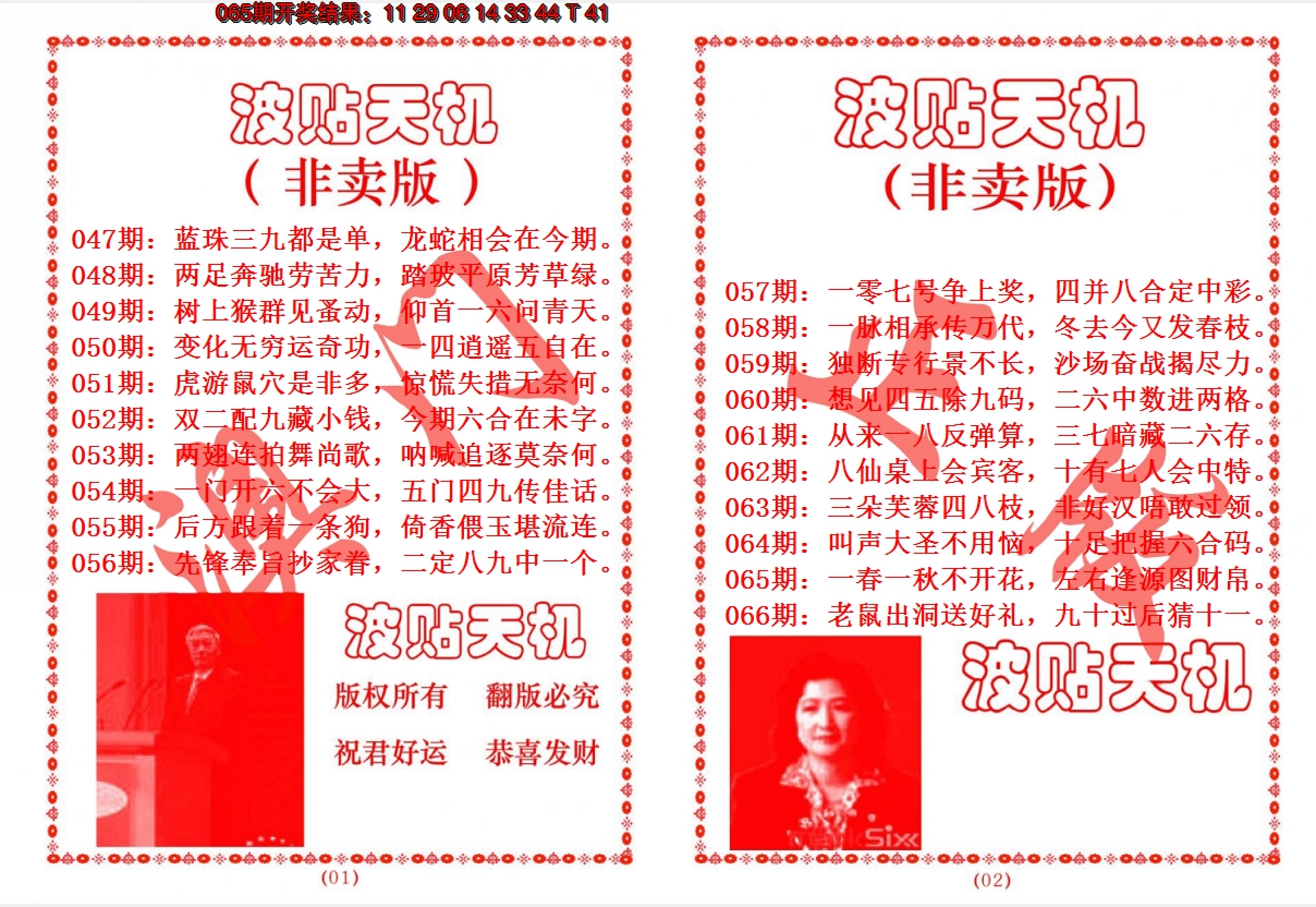 2025066期波贴天机
