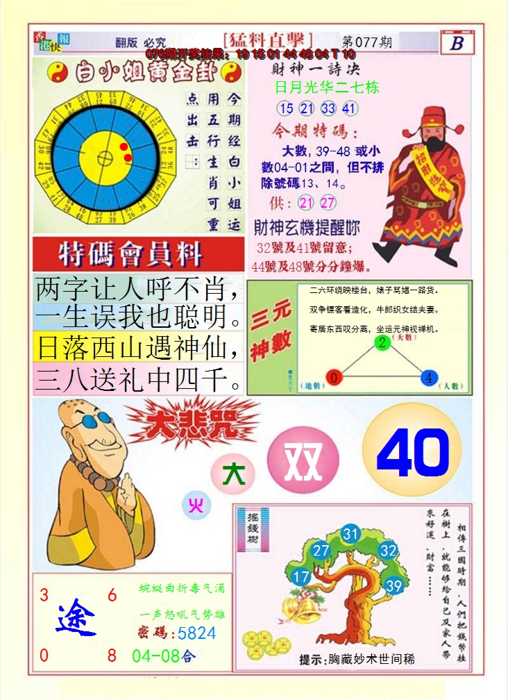 2025077期猛料直击B