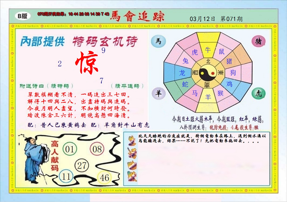2025071期马会追踪B