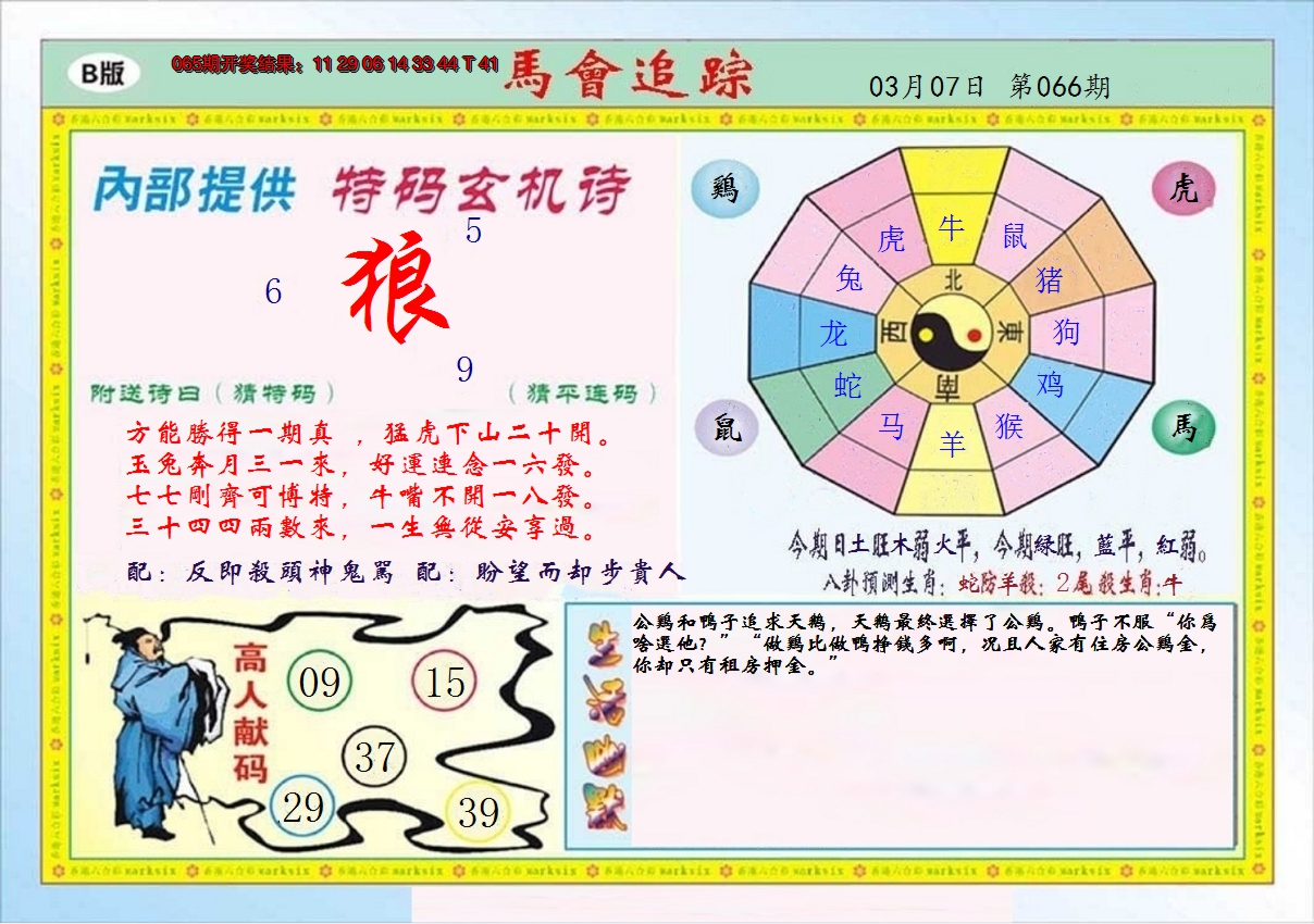2025066期马会追踪B