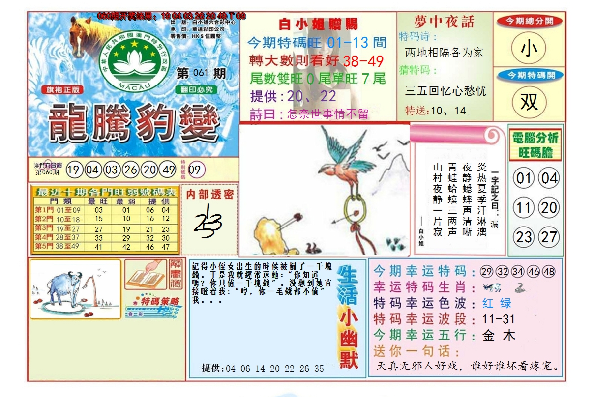 2025061期龙腾豹变