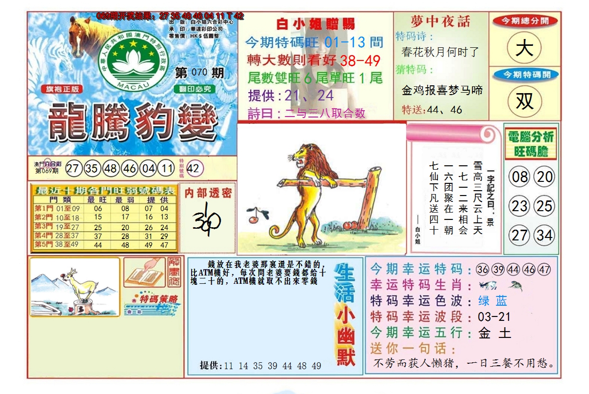 2025070期龙腾豹变