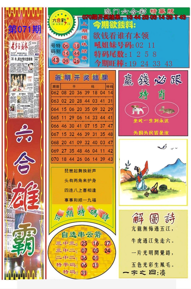 2025071期六合雄霸