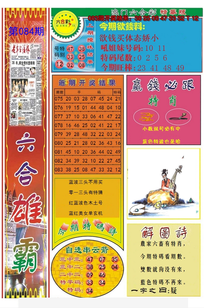 2025084期六合雄霸