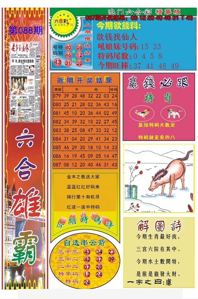 2025088期六合雄霸
