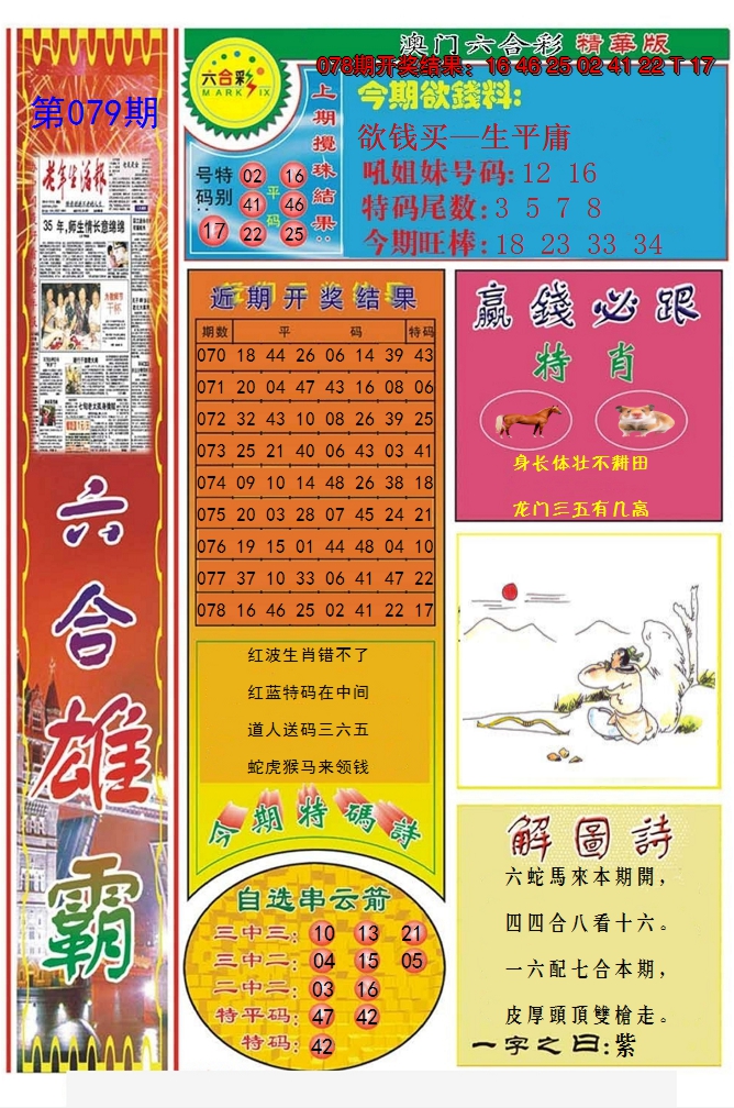 2025079期六合雄霸