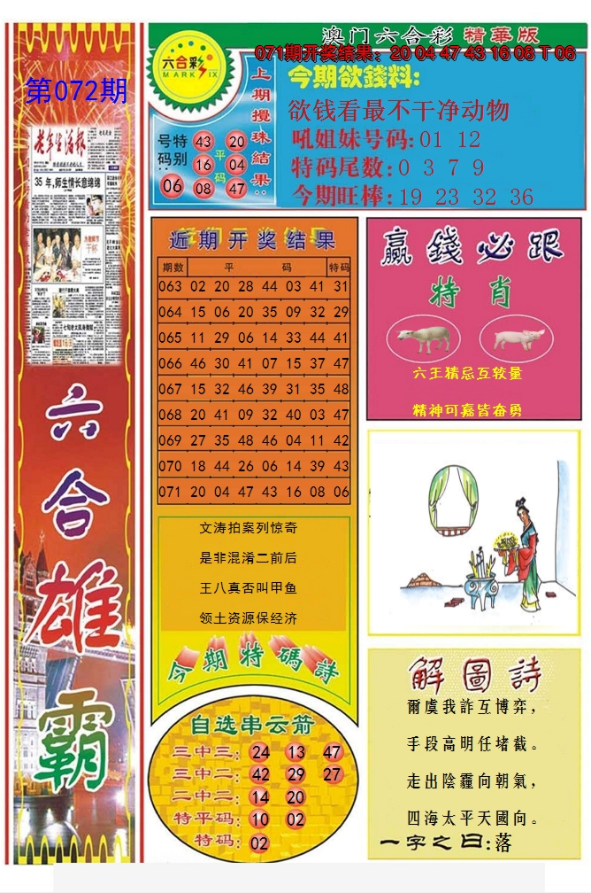 2025072期六合雄霸
