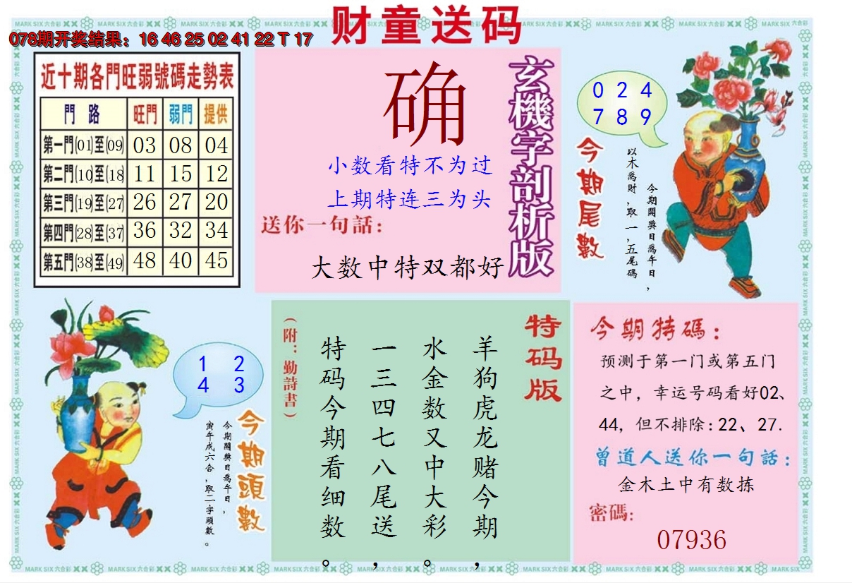 2025079期财童送宝B