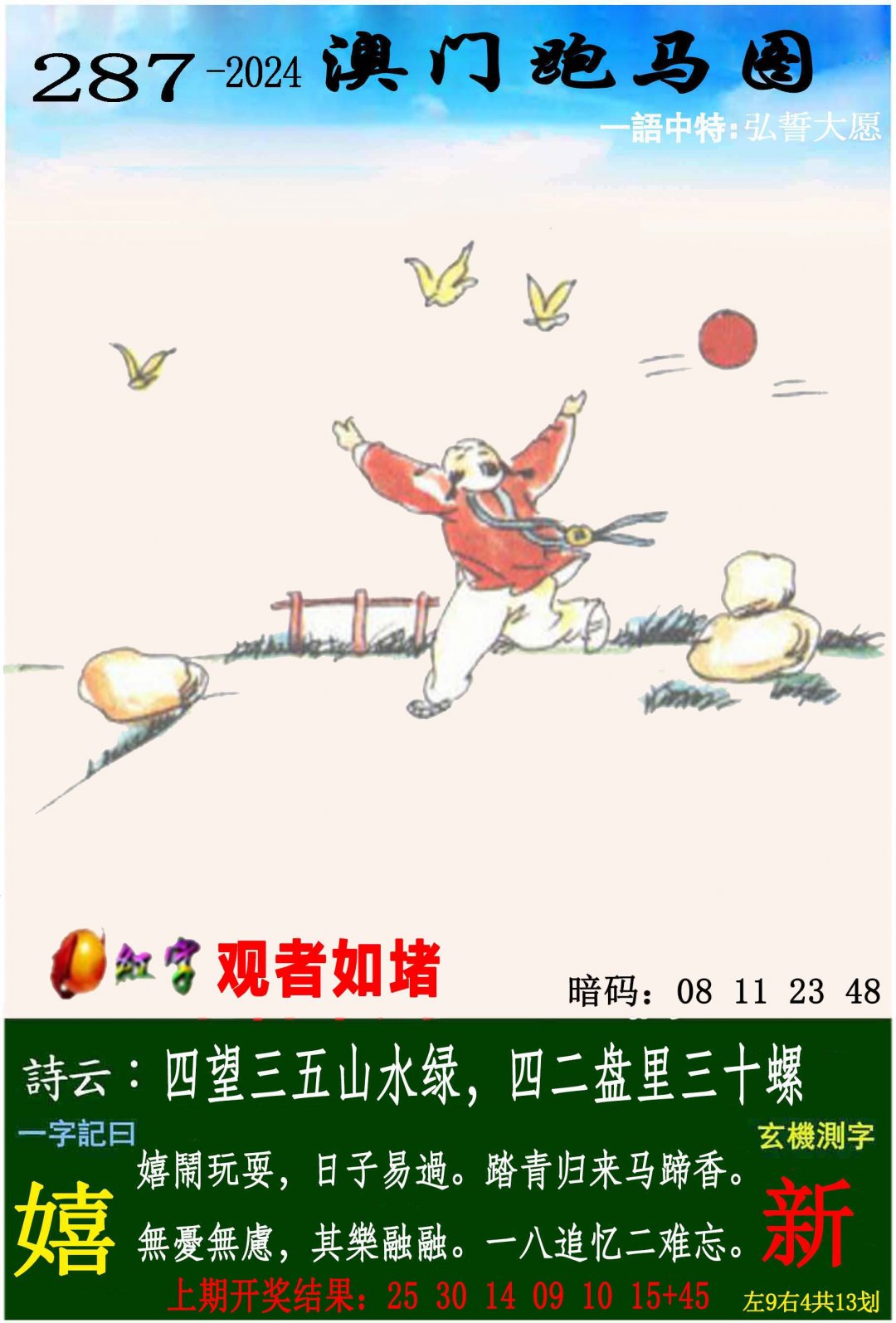 2024287期跑马图