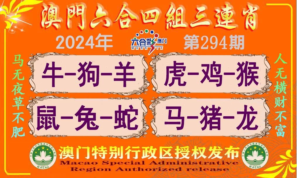 2024294期六合四组三连肖