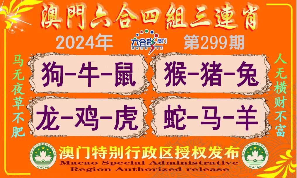 2024299期六合四组三连肖