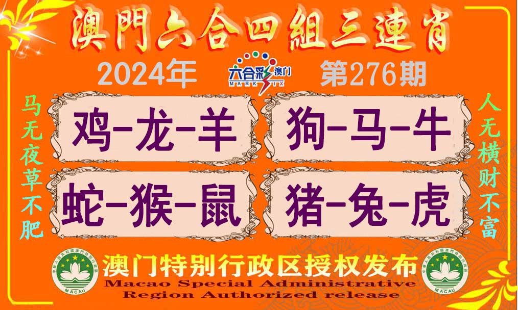 2024276期六合四组三连肖