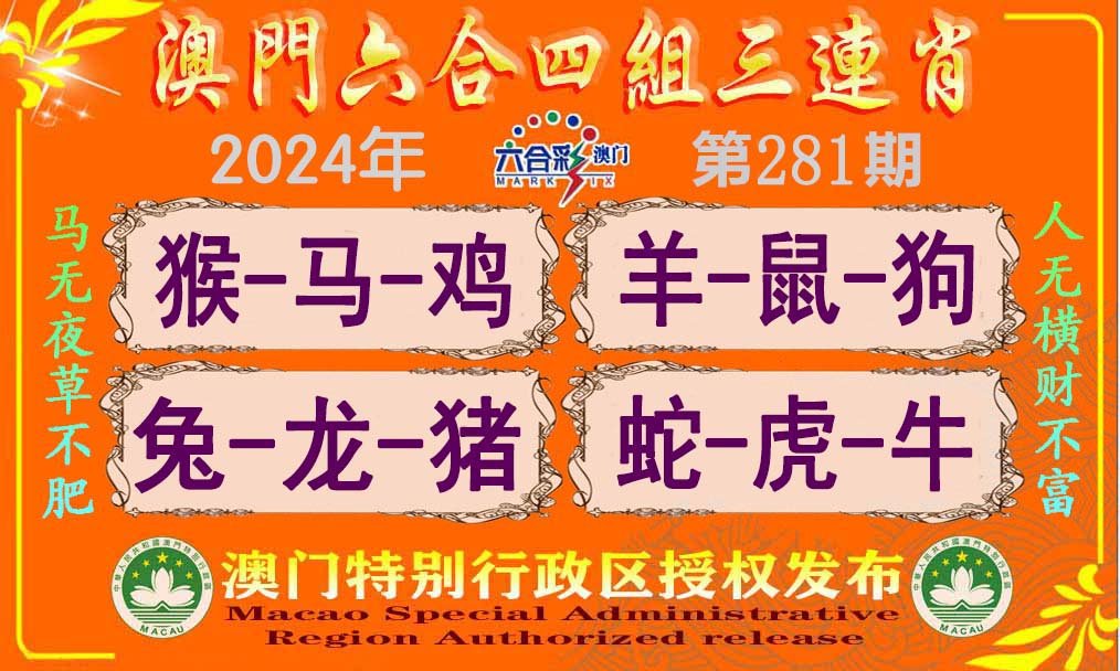 2024281期六合四组三连肖