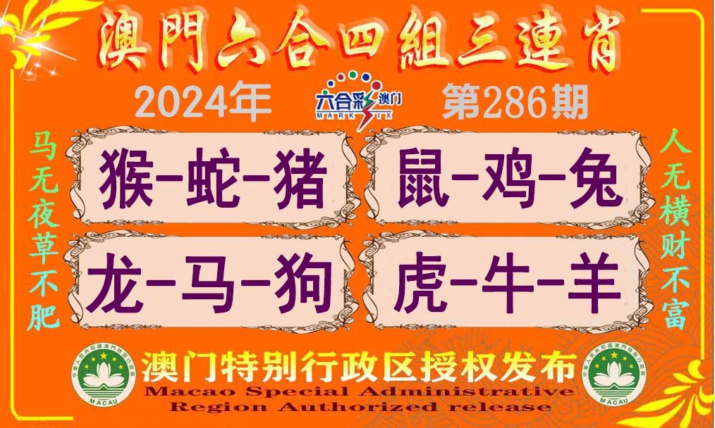 2024286期六合四组三连肖