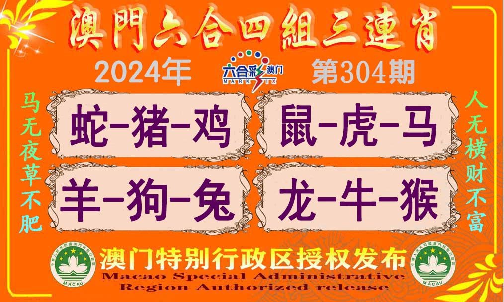 2024304期六合四组三连肖