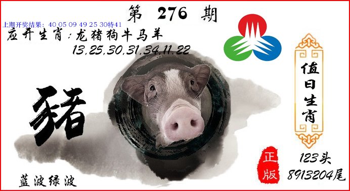 2024276期值日生肖